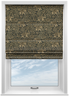 Indira, Charcoal - Roman Blind